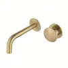 Grifo para Lavabo Empotrado de Marca Original Italiana, Montaje en Pared para Agua Fría y Caliente, Grifo para Lavabo Empotrado en Pared