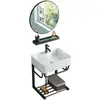 Lavabo Simple de Pared para Apartamento Pequeño de un Solo Seno para Baño Hogareño Mini Lavabo Pequeño Lavabo de Cerámica con Soporte