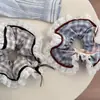 Lazo de Encaje a Cuadros para el Cabello Cuerda para el Cabello con Lazo Lazo para Cola de Caballo Baja Banda Elástica Accesorios para el Cabello para Mujeres