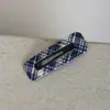 Grampo de Cabelo Xadrez em Jeans Azul Estilo Coreano para Mulheres, Presilha Lateral para Mechas, Acessório de Cabelo de Moda de Alta Qualidade Bb Clip