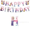 Fabricante de Banderines de Letras Felíz Cumpleaños de Dibujos Animados Listos para Usar Banderín de Tirar Decoración Temática para Fiestas de Cumpleaños Infantiles