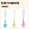 Brinquedo de morder em formato de macaron para cães, bola de brinquedo dental TPR durável e que alivia o tédio para cães de pequeno e médio porte