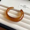 Pulsera Abierta Irregular de Acrílico, Pulsera Exagerada de Personalidad Transfronteriza, Joyería de Diseño Simple de Nicho de Gama Alta para Mujeres