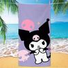 Toalha de Praia de Desenho Animado Transfronteiriço Sanrio Fofa Kulomi Impressão Digital Toalha de Praia de Microfibra Toalha de Banho Infantil