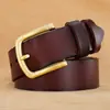 Cinturón de Cuero de Vaca de Dos Capas Más Vendido para Hombres, Cinturón con Hebilla de Pin, Cinturón Casual Versátil para Hombres Jóvenes y de Edad Media, Longitud Extendida, Venta al por Mayor