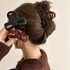 Horquilla con lazo ámbar transfronterizo para mujer, pinza para el pelo con forma de disco en la parte posterior de la cabeza, pinza mediana con forma de tiburón, elegante horquilla para el pelo.