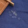 Plata de Ley 925 Redonda de un Solo Círculo Hecha a Mano DIY Joyería Pulsera Collar Conexión Final Accesorios Fábrica Stock Listo Entrega 48H
