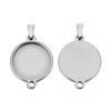 Colar de gema de tempo de aço inoxidável 18K transfronteiriço Pingente Pingente Pingente de gota de água Pingente Vazio Pingente de furo único 3 furos Pingente Acessórios