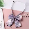 Cuello JK Lazo a Cuadros Uniforme para Foto de Graduación Estilo Universitario Japonés para Mujer Mariposa Decorativa Falda a Cuadros Mismo Cuadro Pequeño