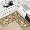 Juego de dos piezas de terciopelo de cristal para cocina, felpudo para entrada del hogar, envío transfronterizo, resistente a la suciedad, a prueba de polvo, fácil de mantener, en stock