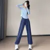Conjunto deportivo para mujer, manga larga, cuello en V, secado rápido, transpirable, de cintura alta, adelgazante, ropa de fitness, conjunto de entrenamiento de Pilates para mujer