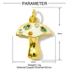 Collar Colgante de Corazón Goteante Planeta Luna Gato de Cobre Zircón Europeo y Americano Joyería Colgante Arcoíris Uva Champiñón para Mujer