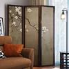 Pantalla Plegable Móvil Divisoria Sala de Estar Simple Moderna China Hotel Sombreada Hogar Dormitorio Salón de Té Madera Maciza Biombo Plegable