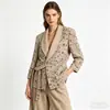 Ropa de Mujer 2026 Primavera Nuevo Estilo Commuter Moda Artesanía Pesada Traje con Lentejuelas Conjunto de Pantalones de Pierna Ancha para Damas