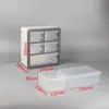 Caja de Elementos de Cajón de Escritorio de Plástico Japonés Caja de Almacenamiento Tipo Bloque de Construcción Estante para Materiales de Componentes Electrónicos Gabinete con Herramienta para Clasificar Tornillos