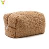Bolsa Cosmética de Terciopelo de Cordero Color Crema Gran Capacidad Portátil Bolsa de Almacenamiento para Productos de Cuidado de la Piel Cosméticos Bolsa de Viaje Multifuncional