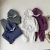Conjunto de sudadera con capucha para niños, sudadera tie-dye de moda para niños y pantalones de chándal, conjunto de dos piezas con sudadera con capucha tipo pullover para bebé, otoño e invierno