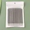 100 Piezas/Paquete de Bolsita de Varilla de Cristal para Pestañas Bastoncillos de Algodón Desechables Palo Limpiador de Cabeza Pequeña Cepillo Micro Maquillaje Multifuncional con Punta