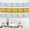 Banner de Letras de Cumpleaños Brillantes Recortadas Suministros para Decoración de Fiestas de Cumpleaños Infantiles Accesorios Bandera de Seda de Lluvia para Mascotas Decoración Colgante