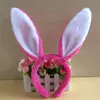 Diadema de conejo de peluche con lentejuelas y orejas largas, hebilla para la cabeza, pasador para el cabello, Día del Niño, Conejo de Pascua, accesorios de cosplay