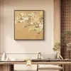 Novo porta-retrato decorativo estilo chinês com pintura fina de flores e pássaros, quadrado, pintura antiga estilo Song, porta-retrato suspenso estilo chinês inspirado em Zen para sala de chá e escritório, atacado