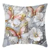 TEMU Funda de Almohada de Lino con Estampado de Mariposa 3D Imitación Color Retro Mariposa con Lentejuelas Brillantes