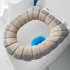 Almofada de Vaso Sanitário Capa de Vaso Sanitário Doméstica Outono e Inverno Espessada Lavável Anel de Vaso Sanitário Universal para Todas as Estações Manípulo Simples
