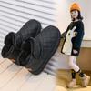 Botas de Neve para Meninos e Meninas 2025 Inverno Forradas com Lã Engrossadas Quentes Sapatos de Pão para Bebê Menina Sapatos de Algodão para Crianças Antiderrapantes de Inverno