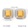 Brincos Geométricos Europeus e Americanos de Aço Inoxidável com Combinação de Cores Ouro e Prata Exagerados Joias de Luxo Leve de Alta Qualidade Joias de Aço Titânio