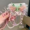 Accesorios para el Cabello Hanfu Estilo Antiguo Pasador de Borla Pasador de Borla Estilo Chino Accesorios Pasador para el Cabello Infantil Cinta de Flor
