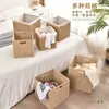 Caixa de Armazenamento para Armário Cesta de Armazenamento Dobrável de Rattan Sintético Lanches de Mesa Roupas Brinquedos Cesta de Armazenamento Trançada