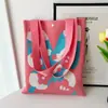 Grande Venda Verão Nova Bolsa de Tricô Listrada em Cores Contrastantes Bolsa de Ombro Grande Capacidade Estilo Japonês e Coreano Bolsa Tote Bolsa de Mão para o Dia a Dia