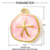 Pendente DIY Colar Cruzado Gota Óleo Estrela do Mar Galho de Veado Cavalo-marinho Peixe Dourado Galho Pulseira Joias de Aço Inoxidável