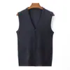 Cárdigan de punto para hombre, chaleco de lana sin mangas de color liso, suéter de punto para hombre de comercio exterior transfronterizo