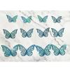 Pegatinas de Pared de Mariposa Hueca 3D Transfronterizas Láser Coloridas Realistas Tridimensionales Mariposa Decoración del Hogar Pegatinas de Pared