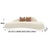 Sofá Curvo para Sala de Estar Pequeña, Belleza Estilo Crema, Tienda de Ropa, Área de Descanso, Recepción y Recepción de Invitados, Sillón Sofá de Forma Única