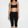 Conjunto de yoga para mujer estilo europeo y americano Chen Shijie con mallas de tres cuartos, espalda hermosa, realza el busto, adecuado para deportes al aire libre y fitness