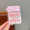 Novas Unhas Infantis Removíveis Vestíveis na Caixa para Meninas, Adesivos de Unha Removíveis, Adesivos de Unha Exquisitos de Desenho Animado, Peças de Unha