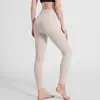 Pantalones de yoga sin costuras cepillados de doble cara sin líneas incómodas, pantalones de fitness de cintura alta para mujer que levantan el trasero, leggings ajustados para deportes de running