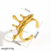 Estilo Ins Diseño de Personalidad Anillo de Acero de Titanio Diamante Irregular Lujo Ligero Nicho Acero Inoxidable Anillo de Oro de 18k Sentido Premium