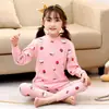 Conjunto de Ropa Interior de Algodón para Niños Ropa y Pantalones de Otoño para Niños 100% Algodón Pijamas para Niñas Pequeñas Ropa Térmica de Algodón para Niños Mayores Ropa para el Hogar