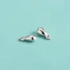 Colgante Pequeño Gota de Agua Plata de Ley S925 Colgante Simple de Gota de Agua Pulsera de Cuerda Hecha a Mano DIY Colgante de Acabado Colgante de Collar
