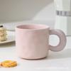 Coreano ins fresco doce cor macaron cerâmica marca bebendo xícara de café para meninos e meninas casal copo doméstico