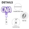 Porta Tarjeta de Identificación Hebilla Nueva Retráctil Set Huella de Gato Estilo Estampado Inserto para Insignia Estético Médico Fácil