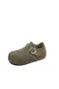 4,5cm Altura Interna Solado Grosso Sapatos Birkenstock Femininos 2026 Outono Novo Leve Solado Macio Sapatos Mule Casuais Velcro