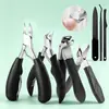 Nuevo Estilo Cortauñas Angulados Cortauñas de Acero Inoxidable Tipo Pinza de Agarre de Apertura Grande Set de Pinzas para Manicura Cortauñas para Manicura