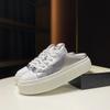 Estilo Europeo 2026 Otoño Nuevos Mocasines de Media Piel Genuina Versátiles Zapatos Cerrados con Cordones Casuales para Mujer Sandalias de Moda