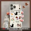 Pulseira fofa de gato e cachorro adequada para capa de celular Apple 17 Pro Max, película divertida para lente de iPhone 15 16, 14 anti-queda