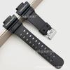 Venta al por mayor para todas las series de reloj negro de cabeza cóncava y convexa con interfaz especial, material de plástico, hebilla de metal