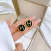 [Aço titânio] Brincos de colar microincrustados combinam com letras de óleo de luxo leves, personalidade, temperamento, brincos de banquete, combinação de colar
